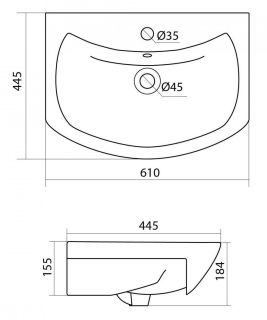 Мебельная раковина Santek Балтика 1WH110246 60см белый